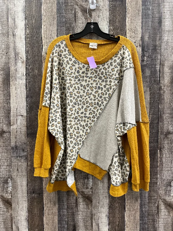 Top Long Sleeve By Lovely Melody In Yellow, Size: M