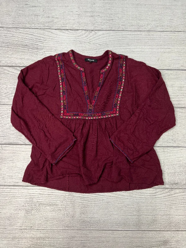 Top Long Sleeve By Madewell In Purple, Size: L