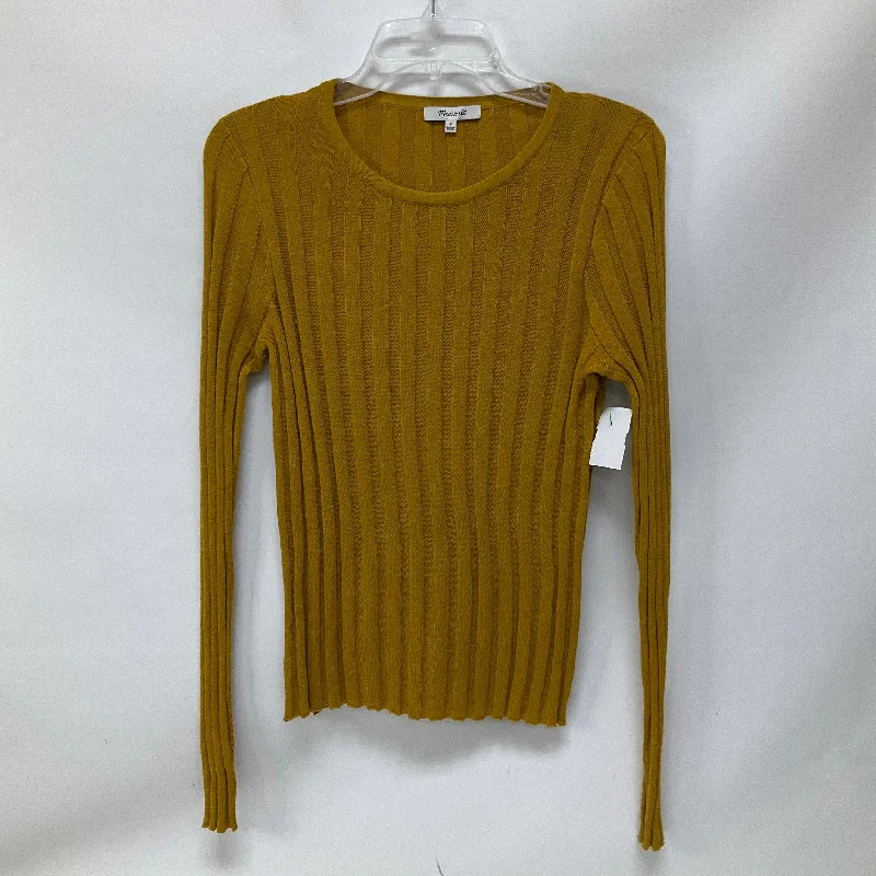 Top Long Sleeve By Madewell In Yellow, Size: M