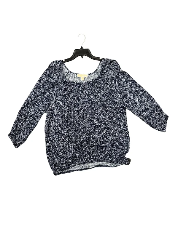 Top Long Sleeve By Michael By Michael Kors In Blue, Size: L