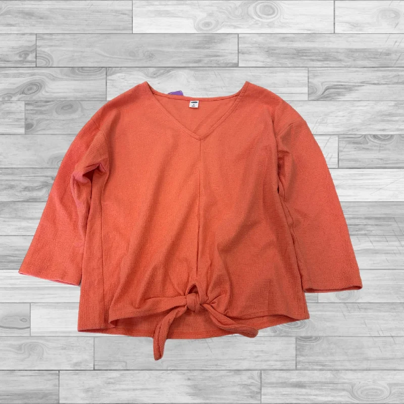 Top Long Sleeve By Old Navy In Coral, Size: Xs