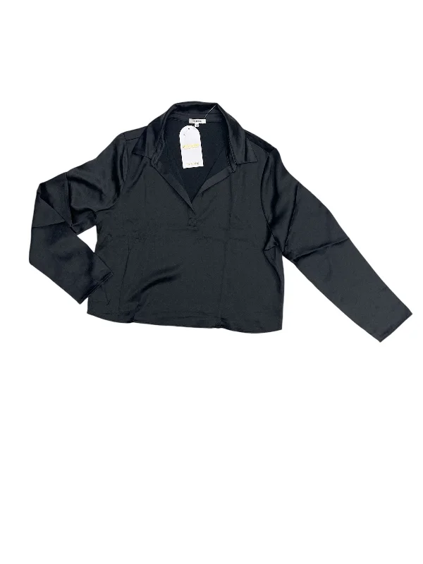 Top Long Sleeve By Pleione In Black, Size: Xl